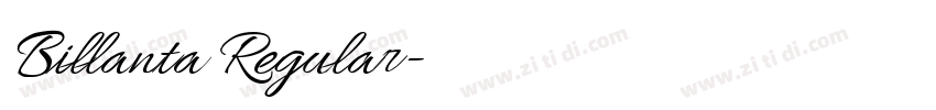 Billanta Regular字体转换